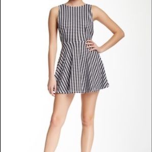 American Apparel houndstooth print skater dress